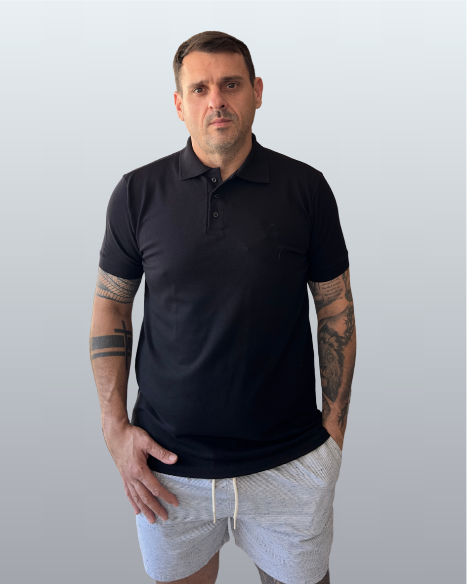 Polo Piquet Pima com Elastano Lisa