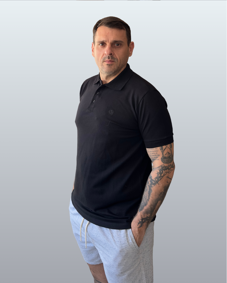 Polo Piquet Pima com Elastano Lisa