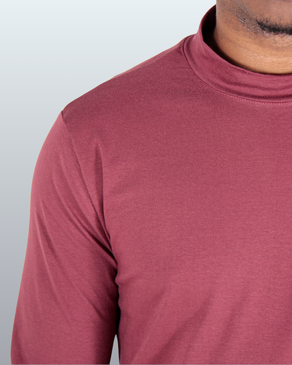 Camiseta Manga Longa Algodão Egípcio Gola Alta