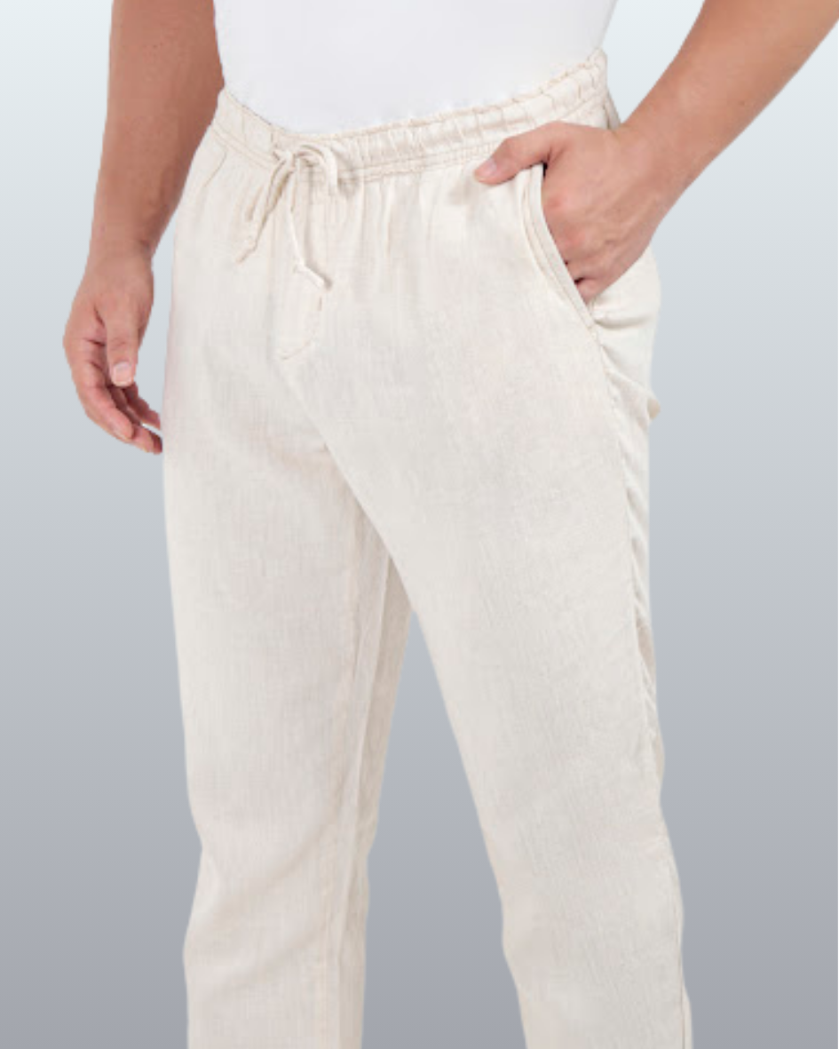 Calça Jogger Linho Palha