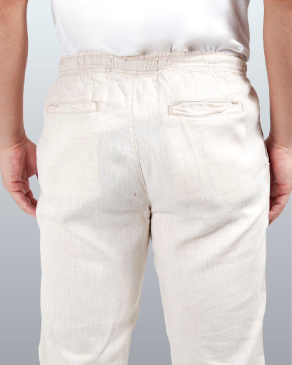 Calça Jogger Linho Palha