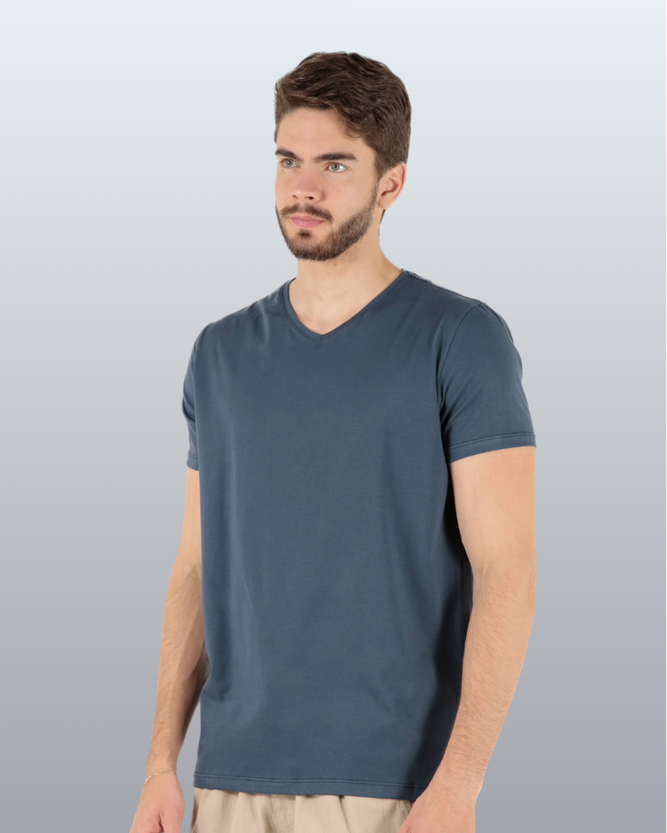 Camiseta Premium Algodão Egípcio Gola V