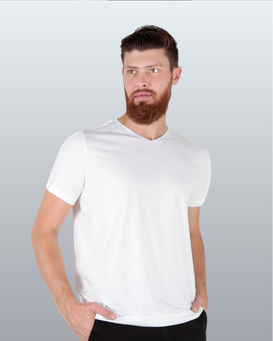 Camiseta Premium Algodão Egípcio Gola V