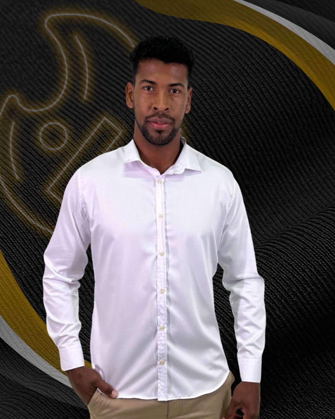 Camisa Manga Longa Slim Fit Oxford Modal Button Down