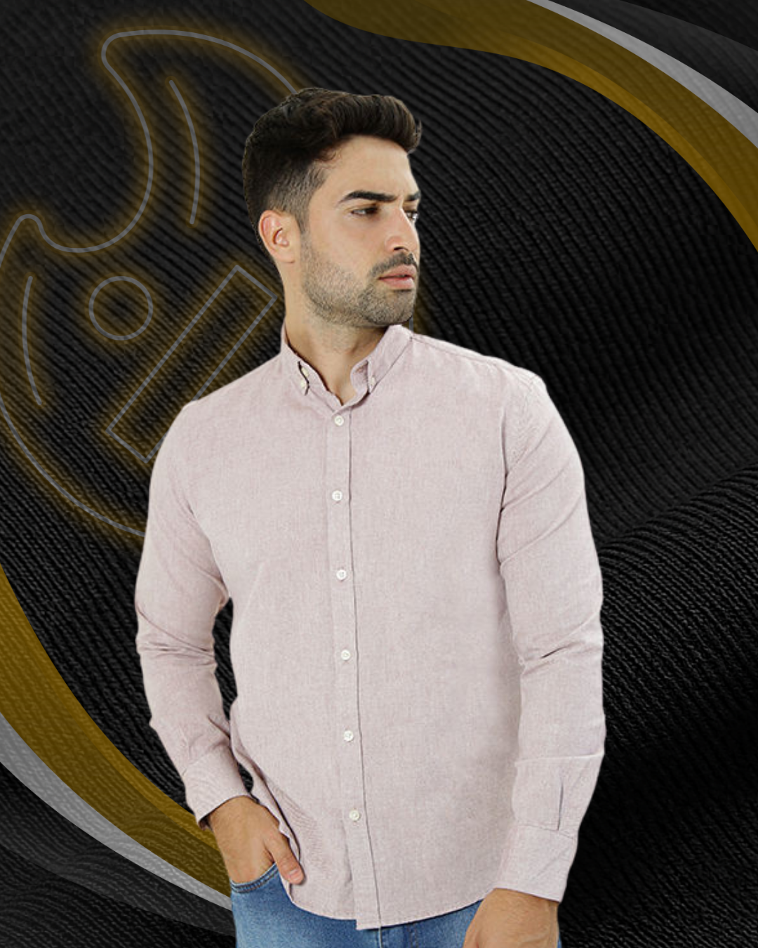 Camisa Manga Longa Slim Fit Oxford Button Down