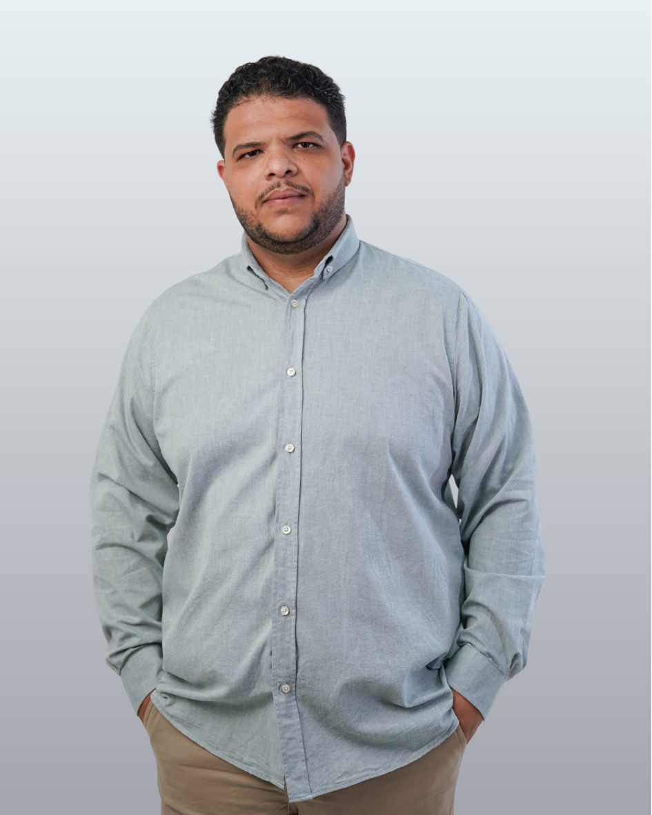 Camisa Manga Longa Plus Size Oxford Button Down