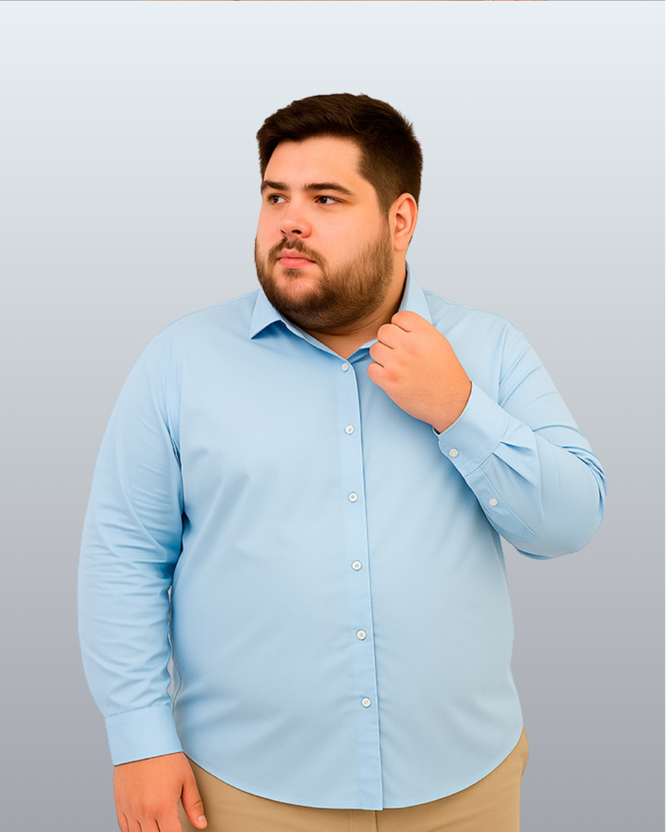 Camisa Manga Longa Premium Plus Size Ruth