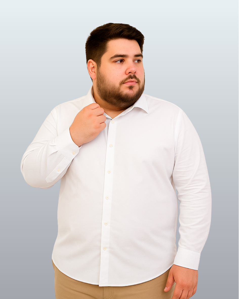 Camisa Manga Longa Premium Plus Size Ruth