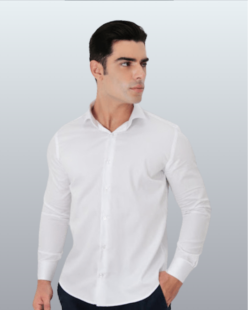 Camisa Manga Longa Slim Fit Algodão Egípcio