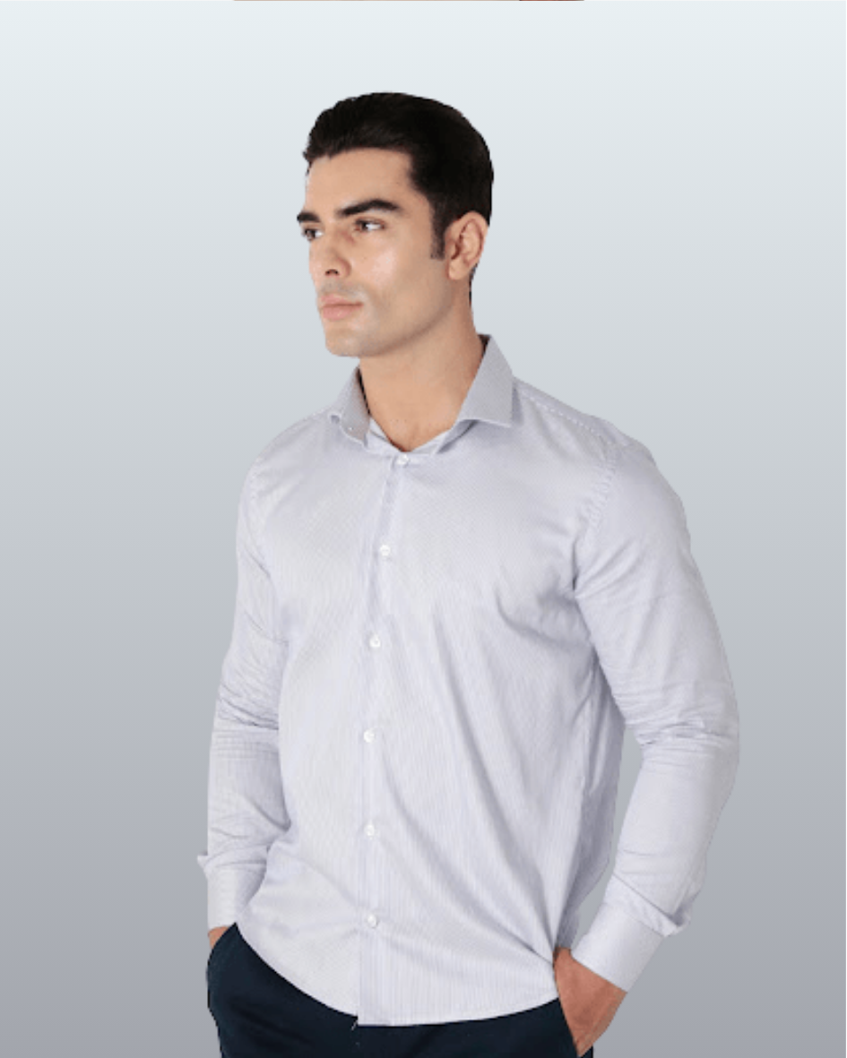 Camisa Manga Longa Slim Fit Algodão Egípcio