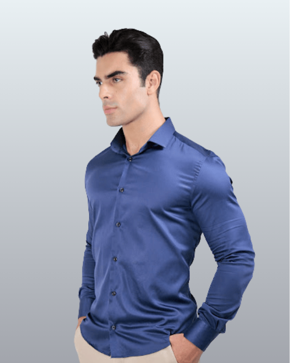 Camisa Manga Longa Slim Fit Algodão Egípcio