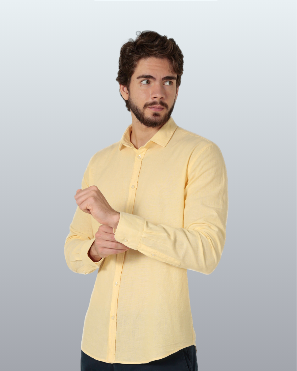 Camisa Premium Manga Longa Slim Fit Linho