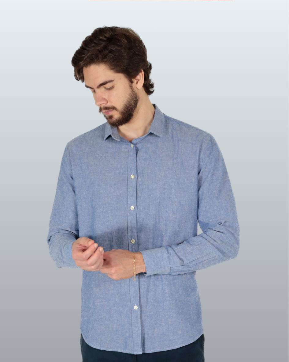 Camisa Premium Manga Longa Slim Fit Linho