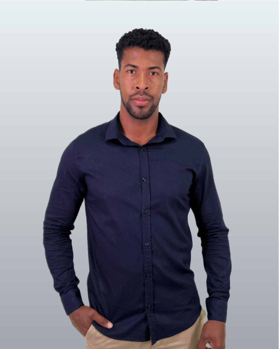 Camisa Premium Manga Longa Slim Fit Linho