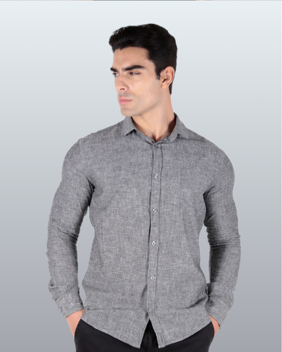 Camisa Premium Manga Longa Slim Fit Linho