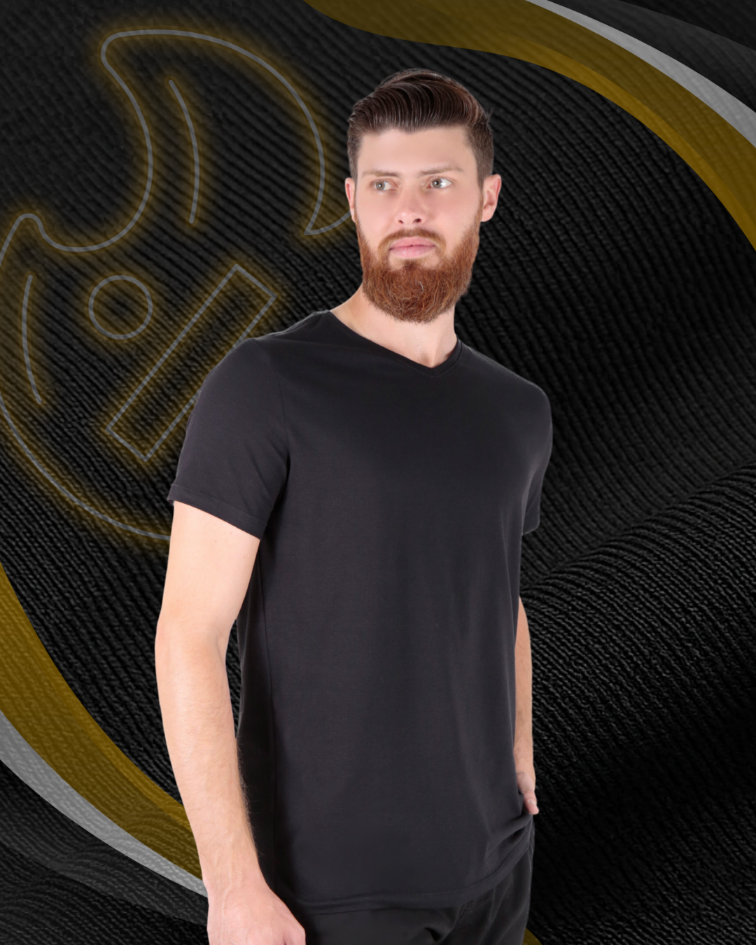 Camiseta Premium Algodão Egípcio Gola V