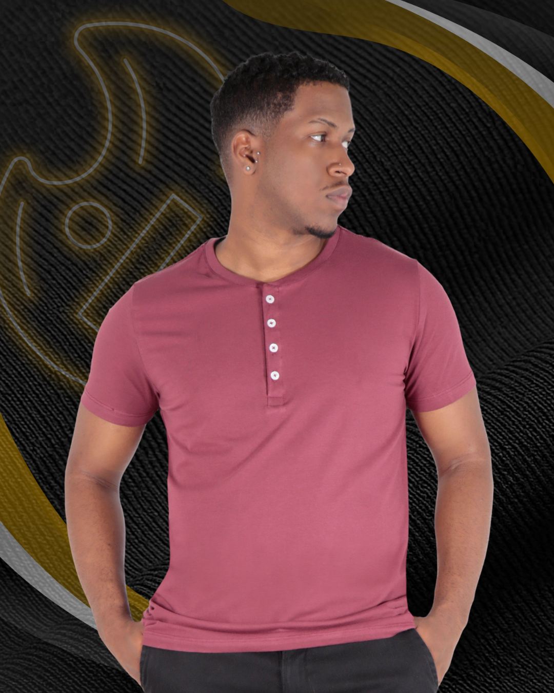 Camiseta Henley Egípcio Gola Padre