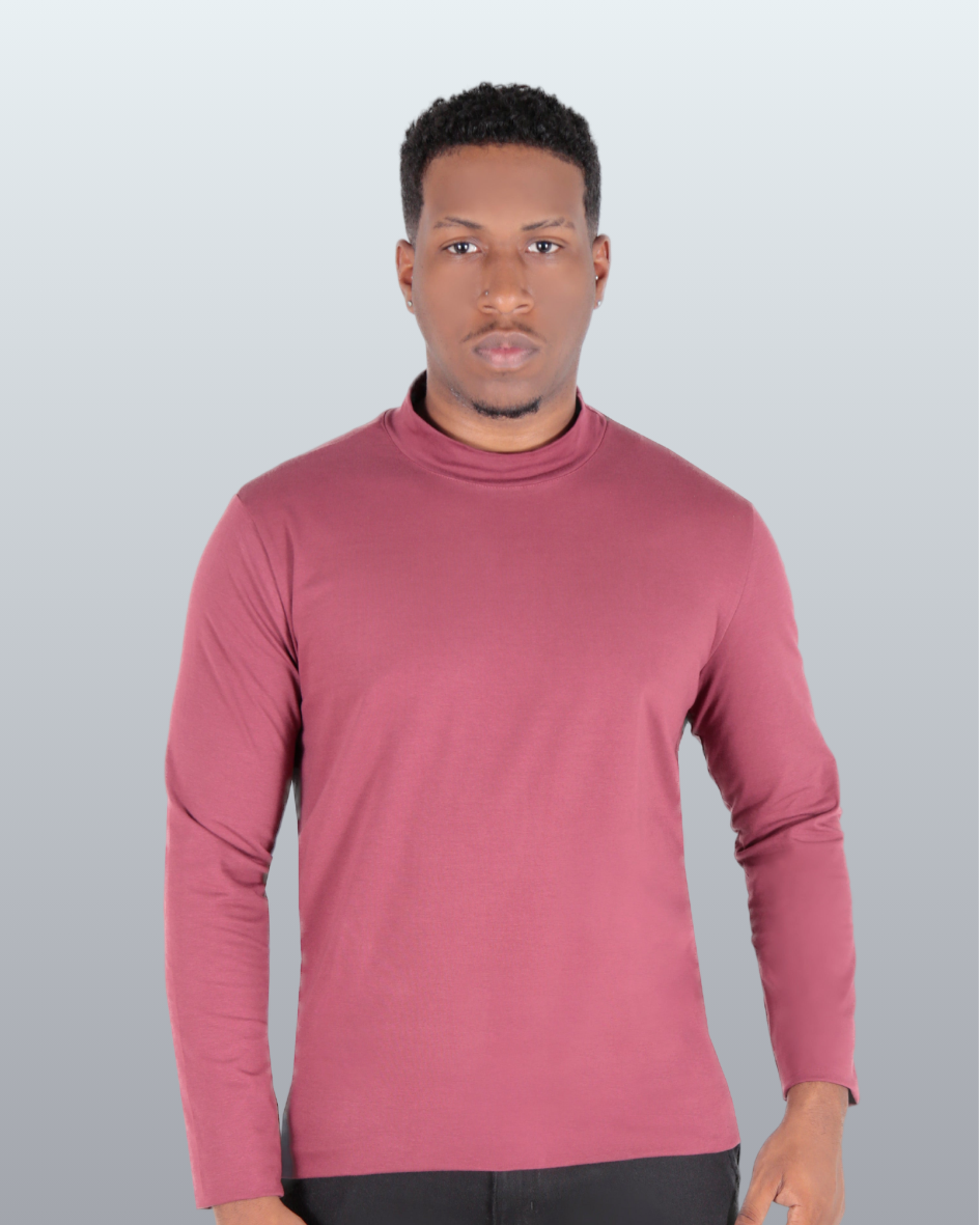 Camiseta Manga Longa Algodão Egípcio Gola Alta