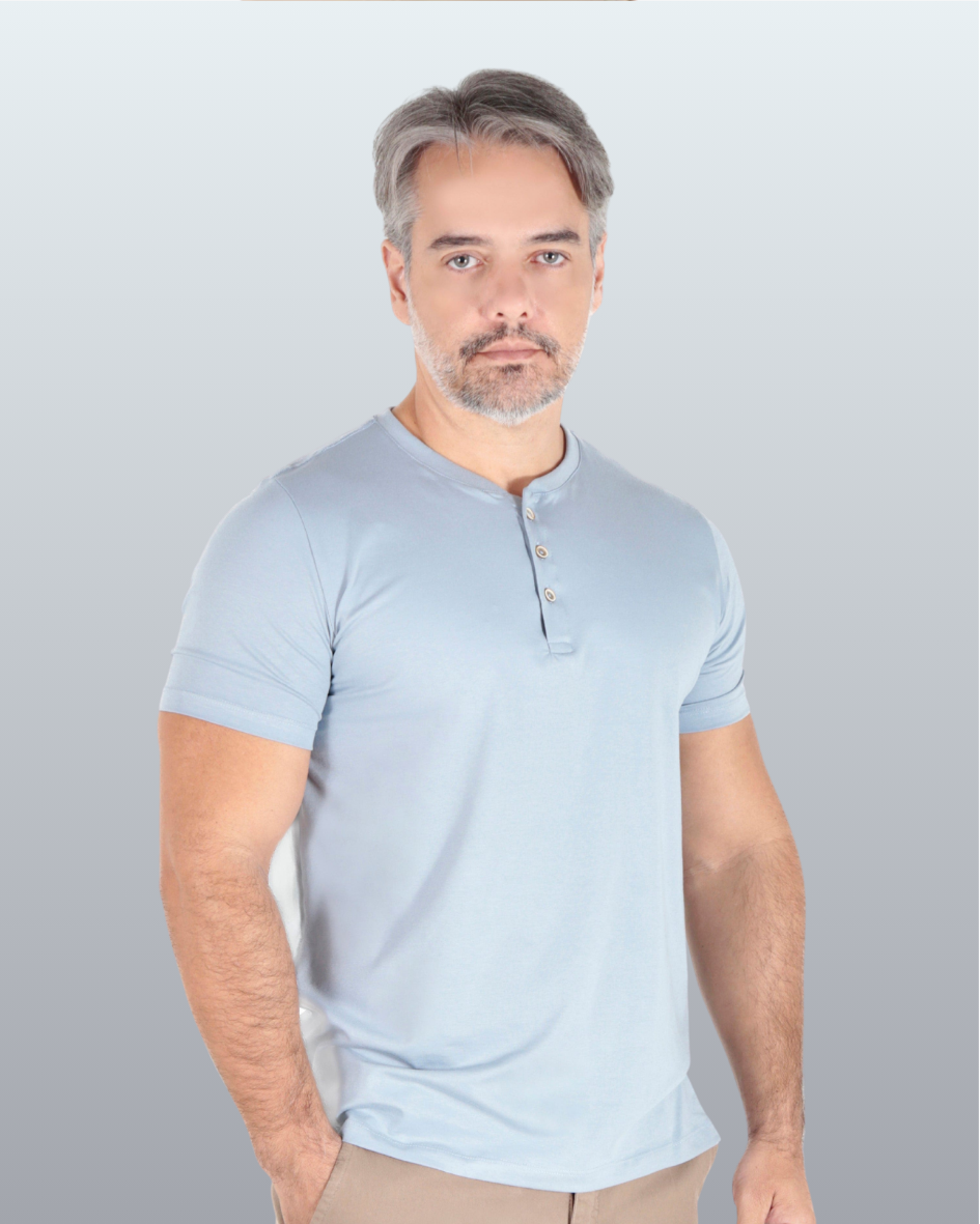 Camiseta Henley Egípcio Gola Padre
