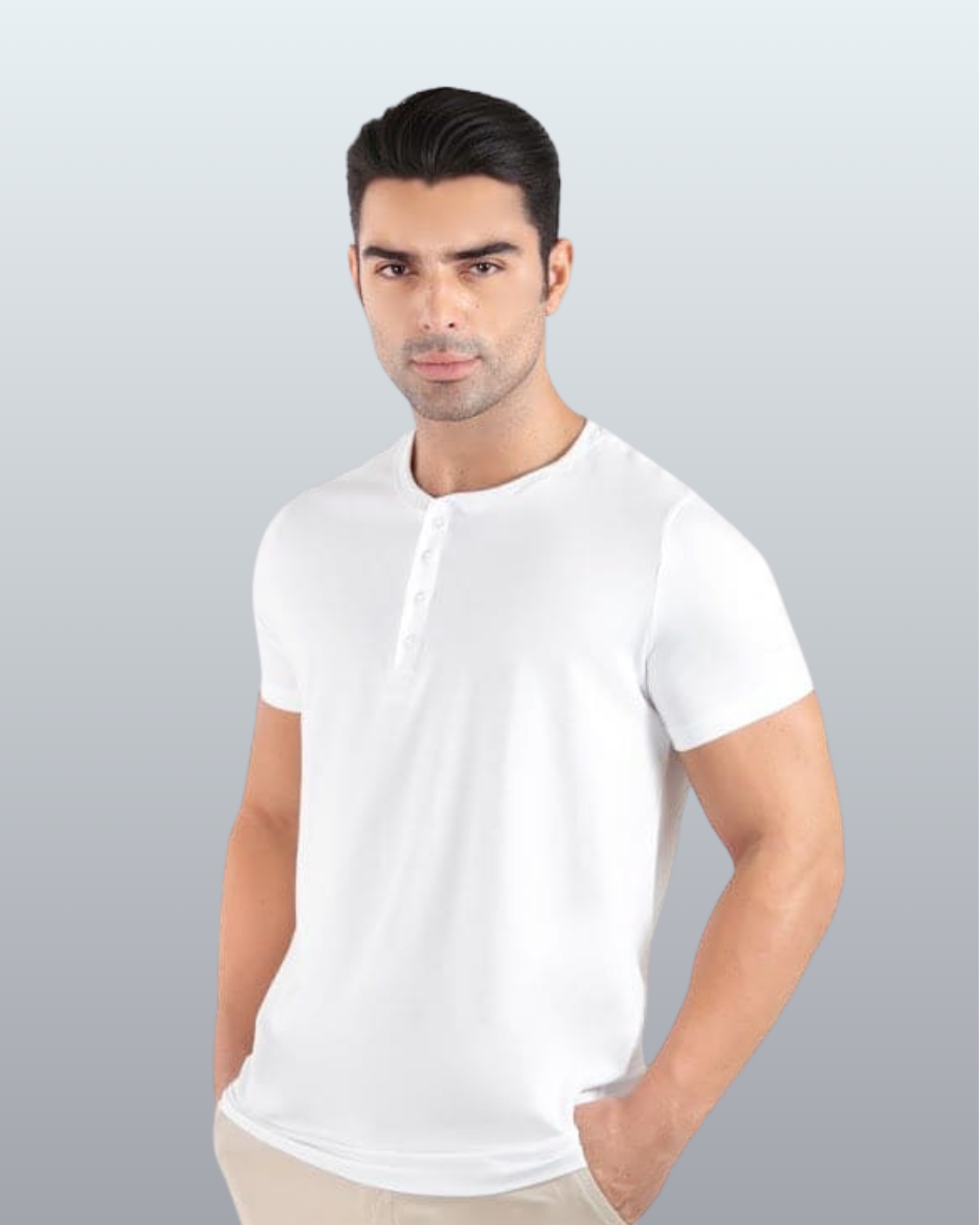 Camiseta Henley Egípcio Gola Padre