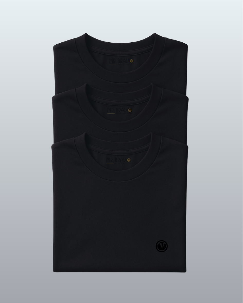 Kit Bravo Camiseta Pima Premium Algodão Peruano