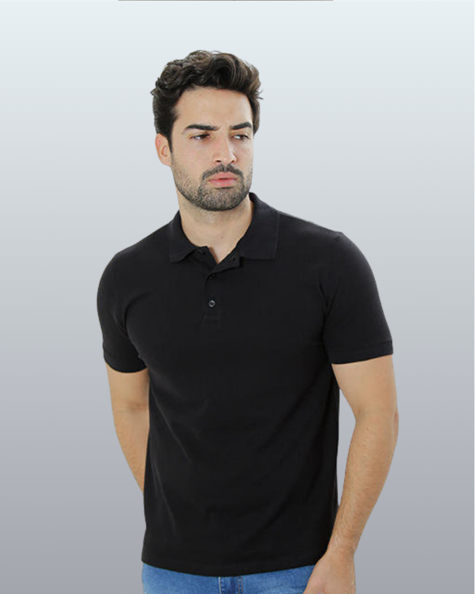 Polo Piquet Pima com Elastano Lisa