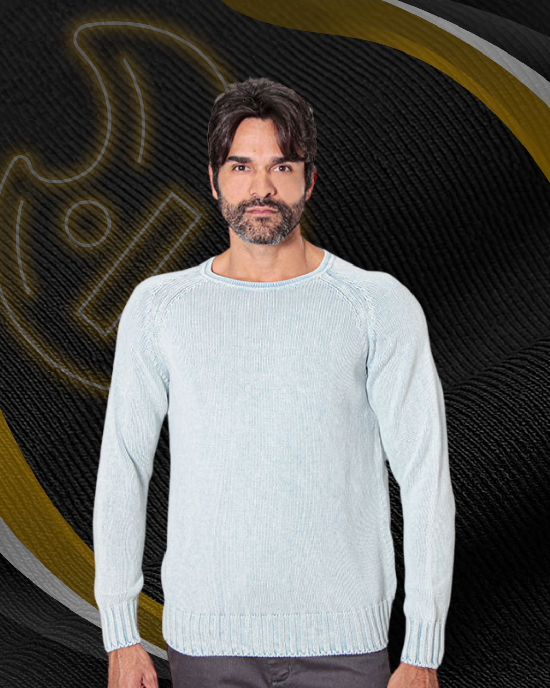 Suéter Tricot Raglan Gola O